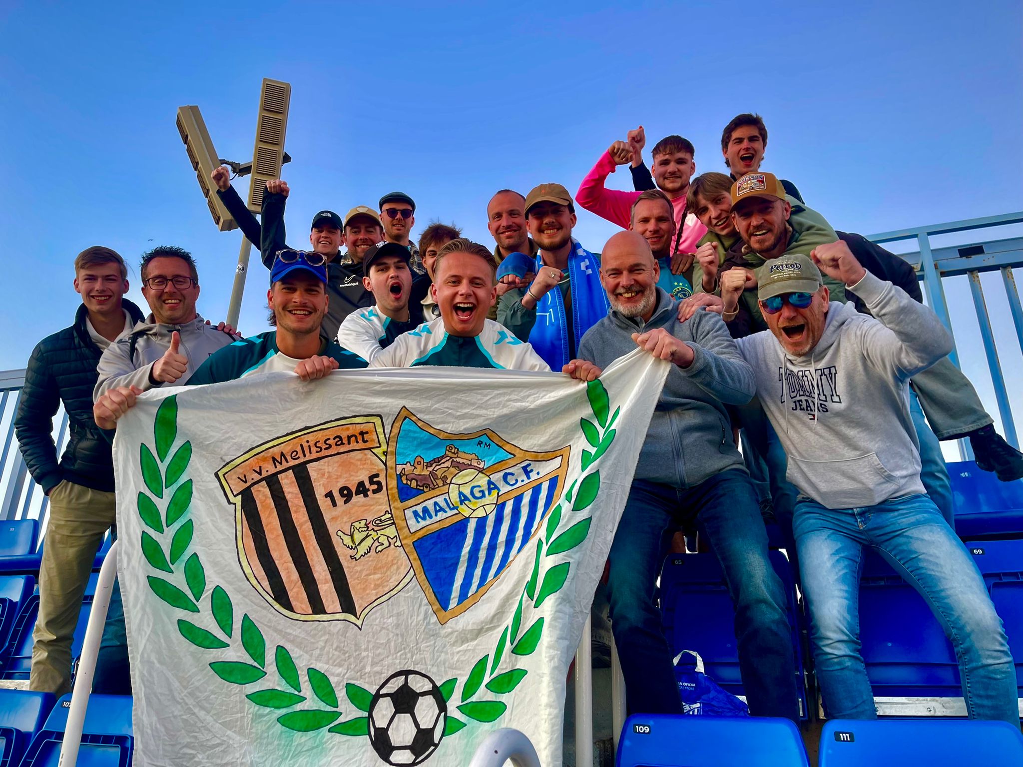 Fans op afstand: amateurvereniging VV Melissant uit Zuid-Holland is groot fan van Málaga CF