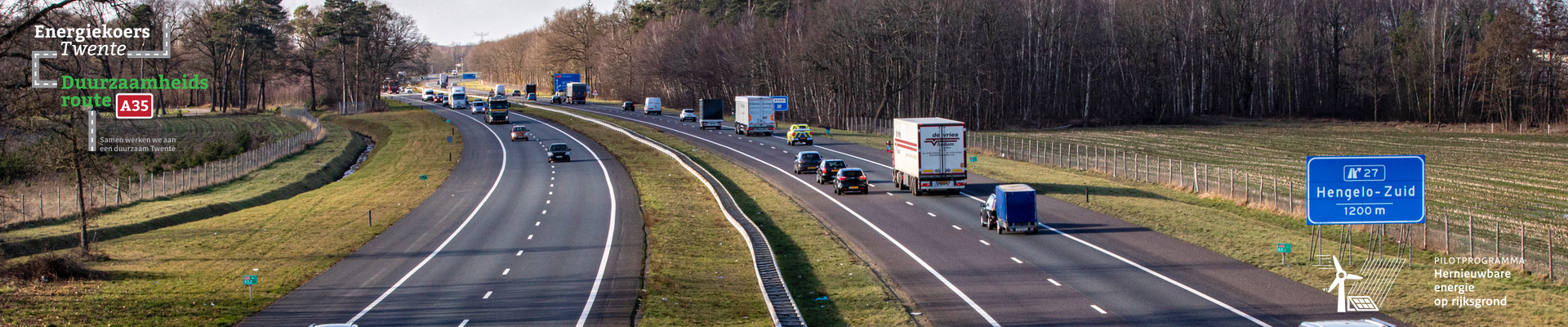 Zonnepanelen langs de A35 voorzien tienduizenden huishoudens in Twente 