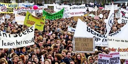 Hogeschool Windesheim steunt landelijke demonstratie in Den Haag tegen langstudeerboete en verlaagde basisbeurs