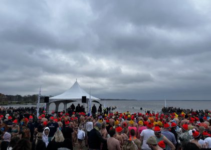 Nieuwjaarsduik Harderwijk trekt meer bezoekers dan vorig jaar