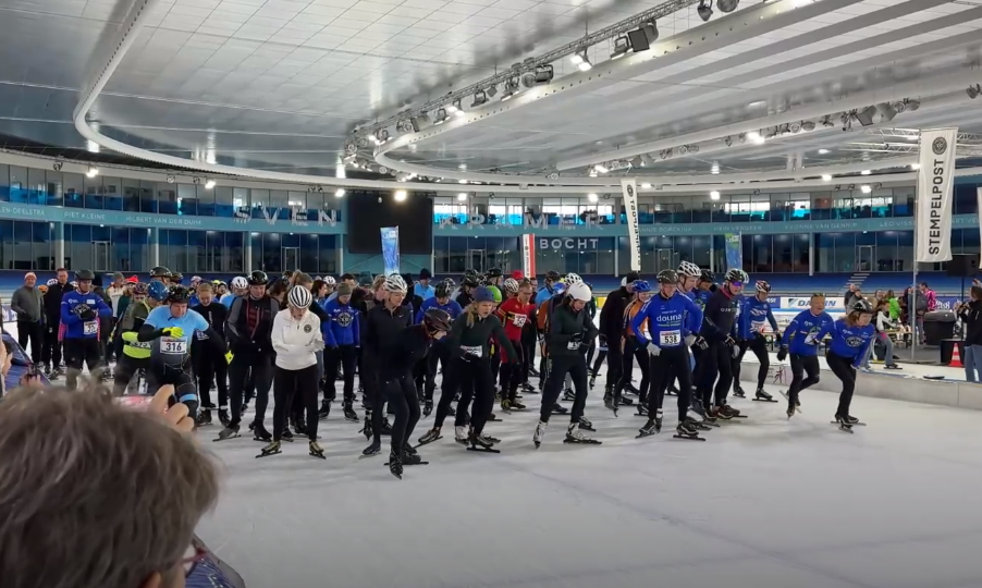 Honderden mensen schaatsen en fietsen tegen lymfklierkanker